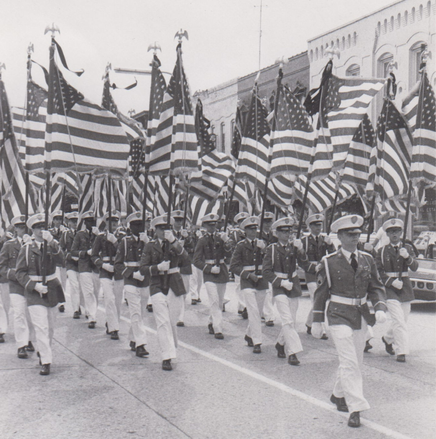 Pictures of the Past cadets in parade